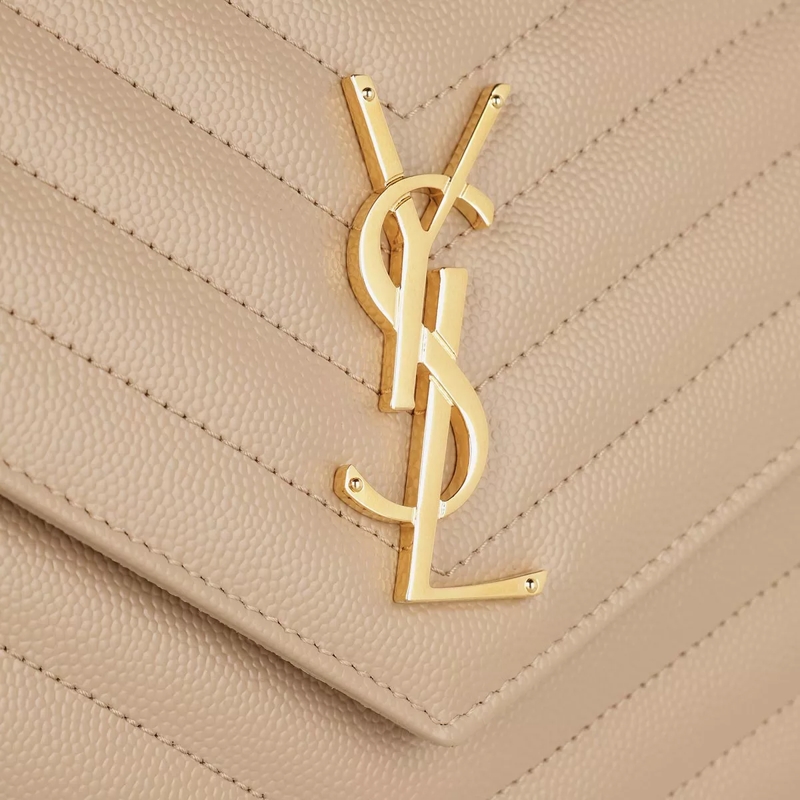 Saint Laurent Crossbody Bag Ysl Chain Wallet Monogram Dark Beige(Image 5)