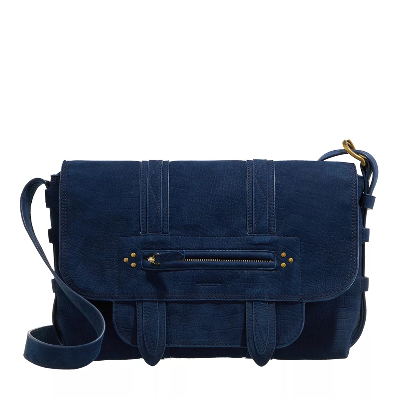 Jerome Dreyfuss Schultertasche Joe M Imprime Croco Marine