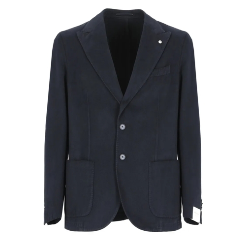 Lubiam Blazer Blue Ribbed Jacket Blue