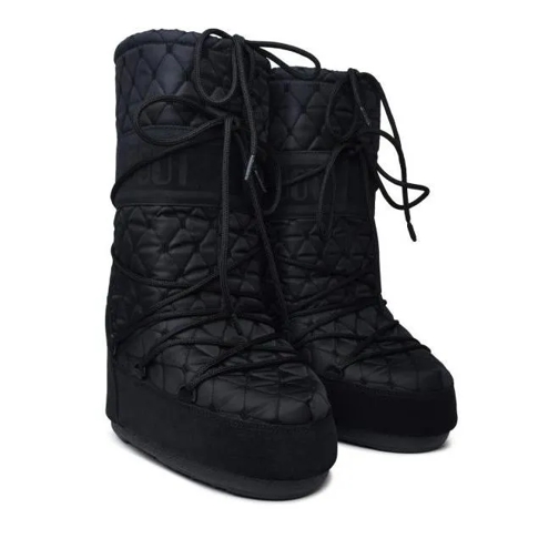 Moonboot Black Fabric Blend Boots Black Stivale