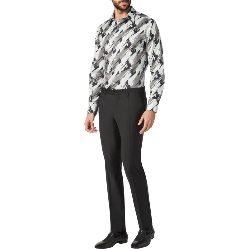 BILLIONAIRE Hemd Hemd Slim Fit Racing grau(Image 3)