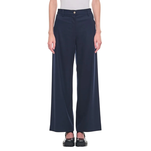 Max Mara Ermes Five Pockets Wool Pants Blue 