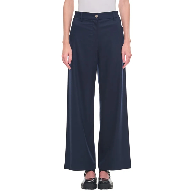 Max Mara  Ermes Five Pockets Wool Pants Blue