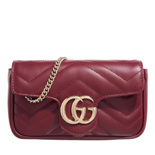 Gucci GG Marmont Super Mini Dark Red Mini Tas