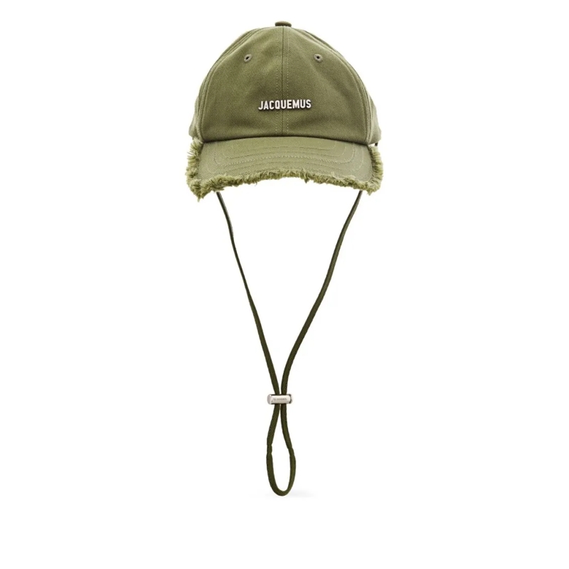 Jacquemus Hut Topstitched Green Hat Green