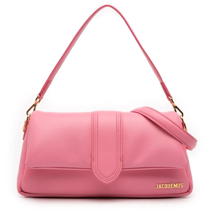 Jacquemus Schultertasche Padded Lambskin Le Bambimou Satchel rose