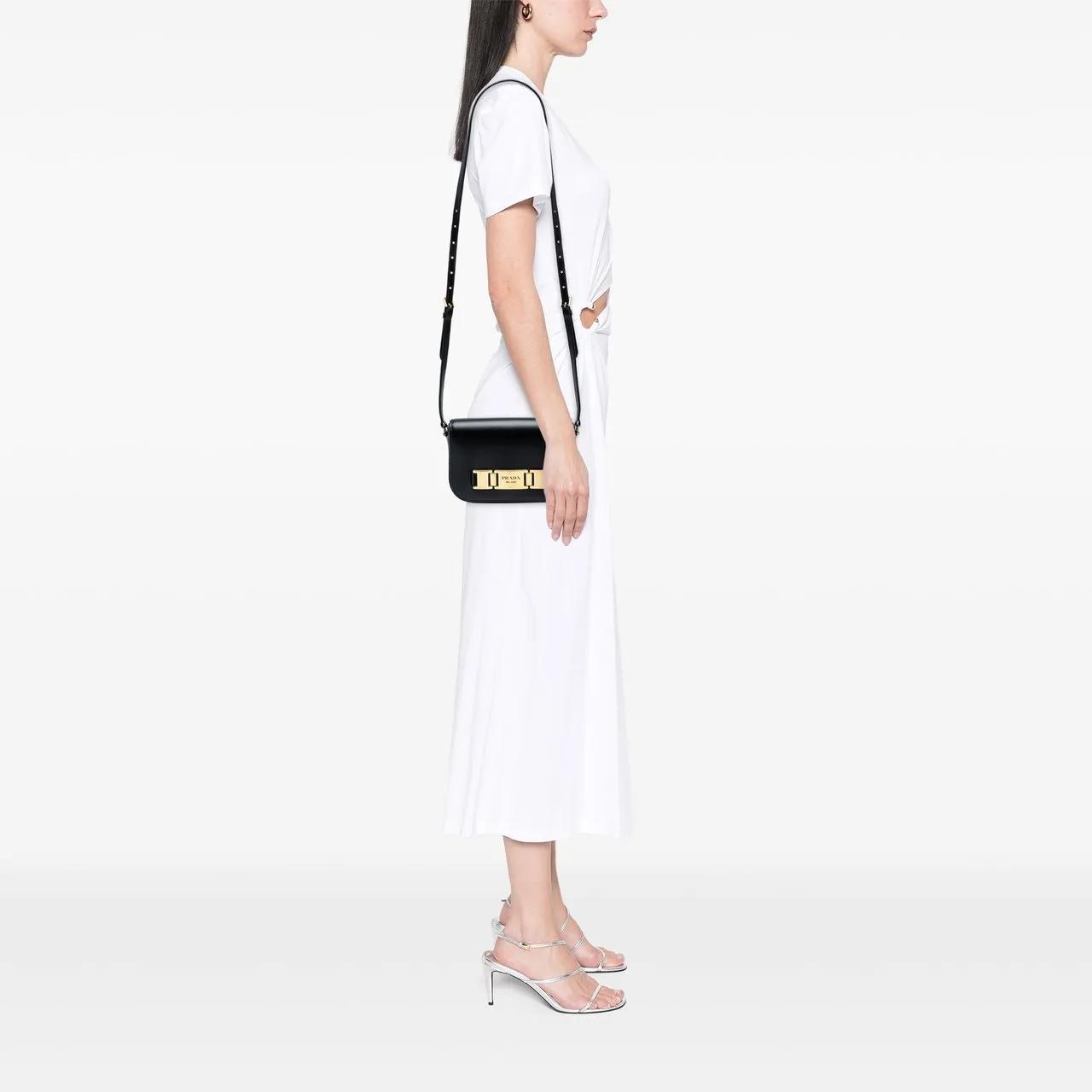 Thumbnail - Prada Hobo Bags - City Calf Flap Crossbody - Gr. unisize - in Schwarz - für Damen