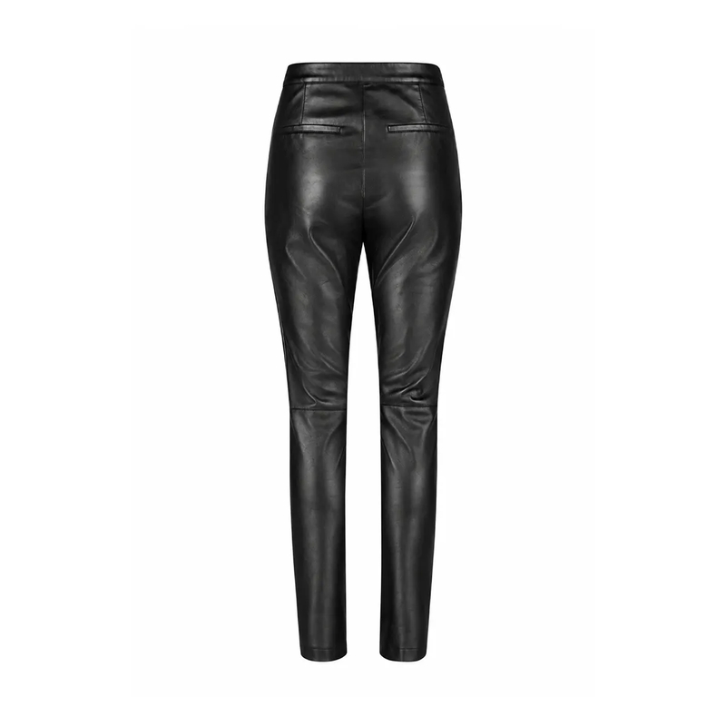 Marc Aurel Lederhose Faux Leather Hose mit Metalldetails schwarz(Image 5)