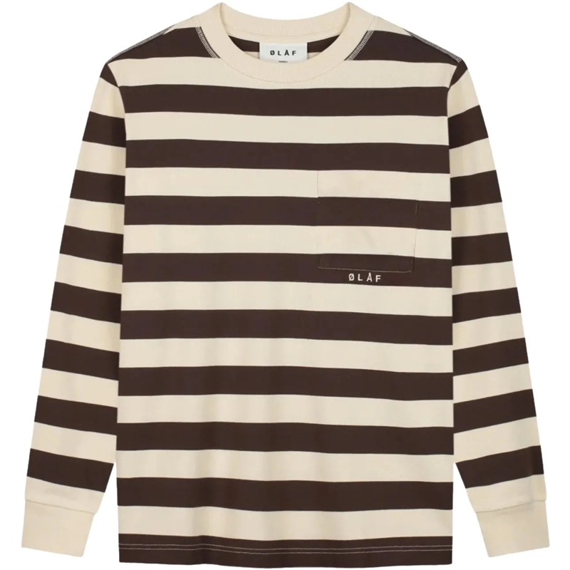 ØLÅF  Olaf Striped Rib Crewneck Sweaters Bruin M220204 braun