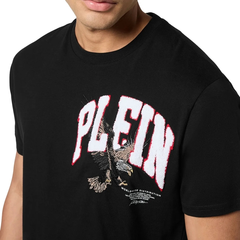 Philipp Plein T-Shirt T-Shirt Round Neck Ss Eagle Embellished schwarz(Image 4)