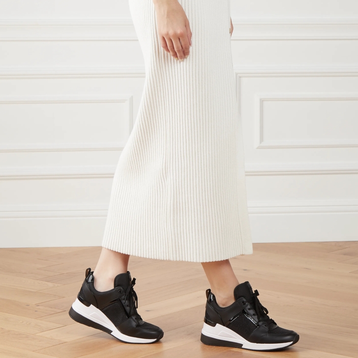 Michael Kors Georgie Trainer Black Low Top Sneaker