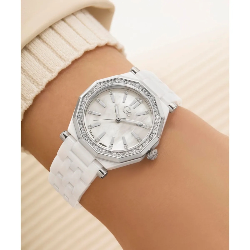 GC Quarzuhr Quarz-Analoguhr Gc Gleam weiss(Image 8)