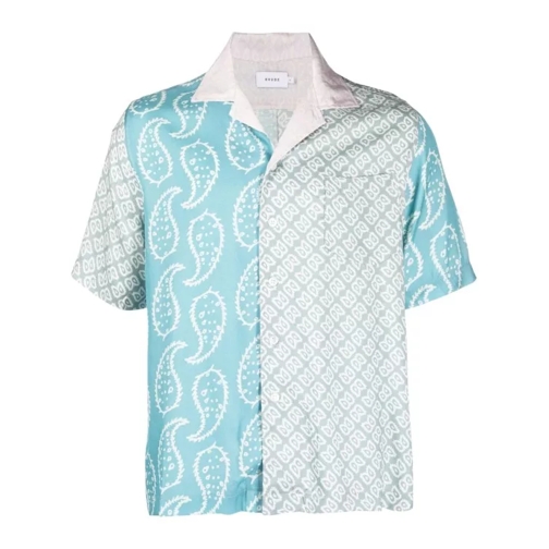 Rhude Bandana-Print Short-Sleeved Shirt Blue 