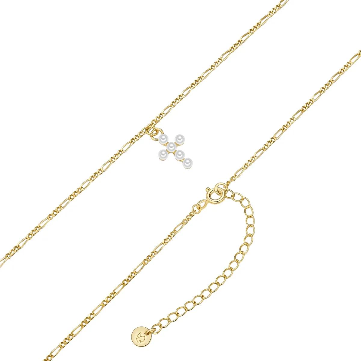 Thumbnail - Glanzstücke München Halskette - Sterling Silber Halskette Süßwasser-Zuchtperle Kre - Gr. unisize - in Gold - für Damen