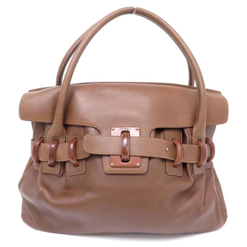 Salvatore Ferragamo Schultertasche Salvatore Ferragamo Handtasche 21-zu026 SCHULTERTA braun