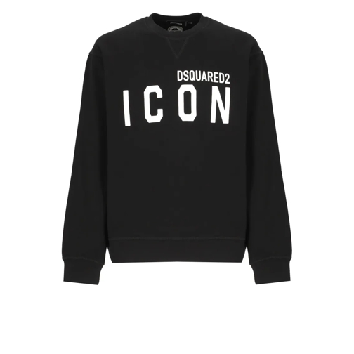 Dsquared2 Black Cotton Sweater Black Trui