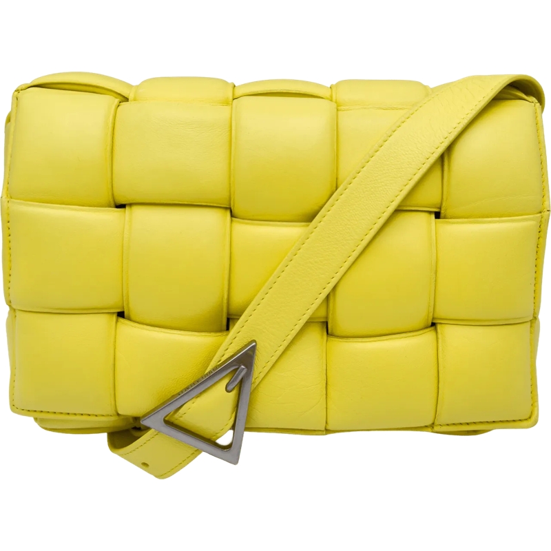 Bottega Veneta Schultertasche Bottega Veneta Padded Cassette - Light Yellow gelb