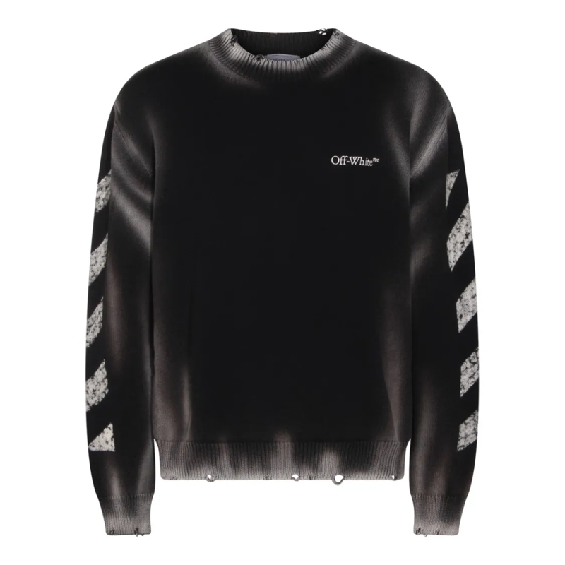 Off-White Trui Gradient-Effect Off-White Sweater Black