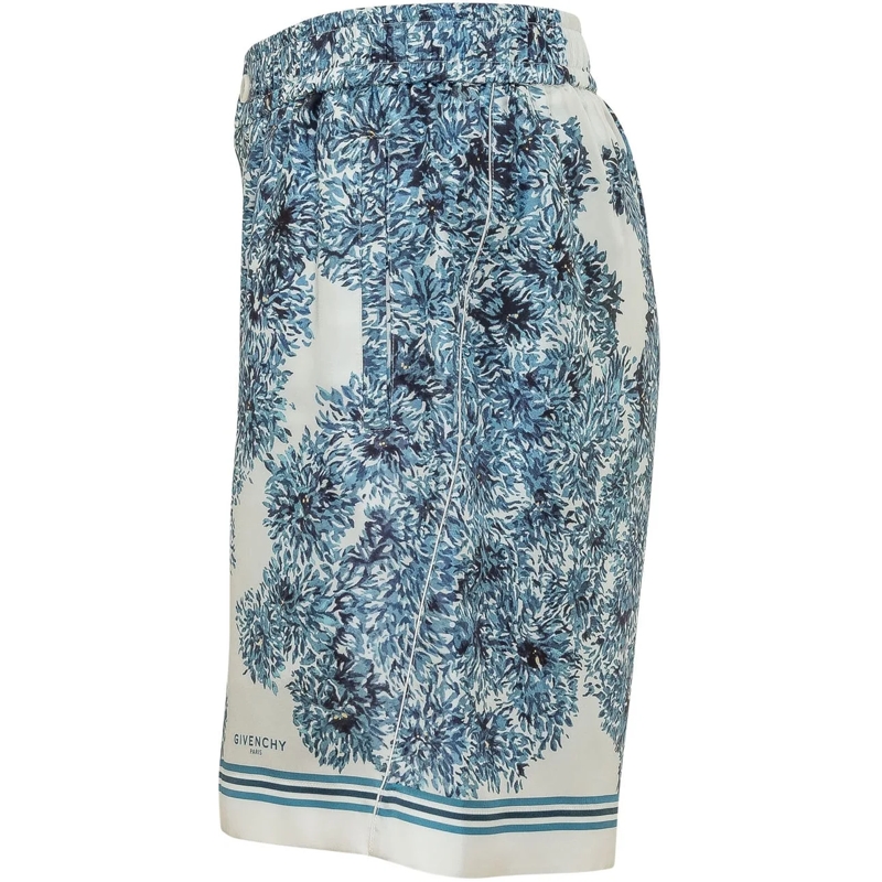 Givenchy Shorts Bermuda con Stampa Floreale blau(Image 3)