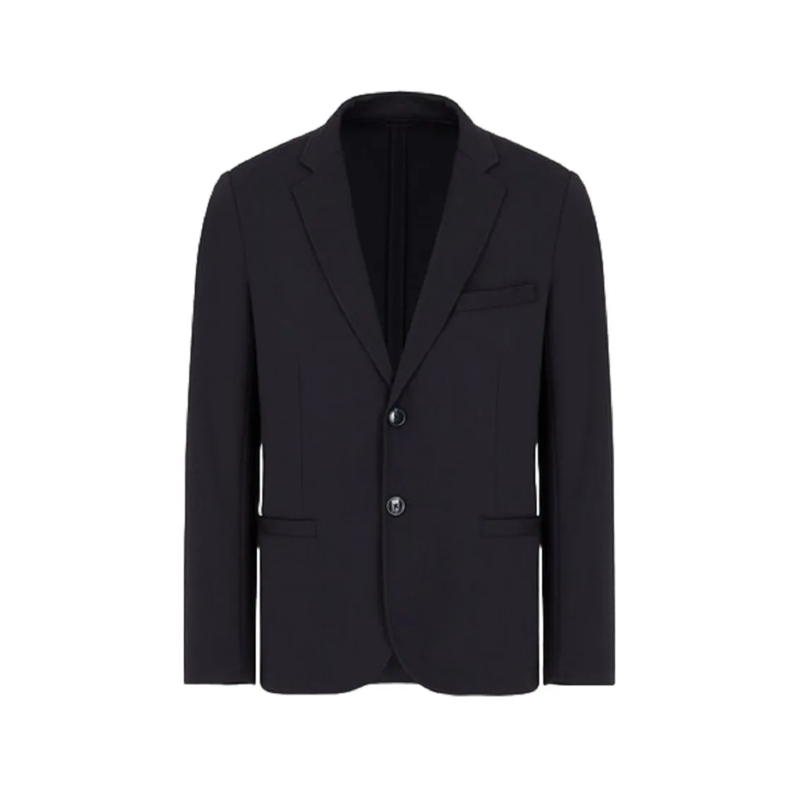 Armani Exchange Blazer Blue Single-Breasted Blazer Black