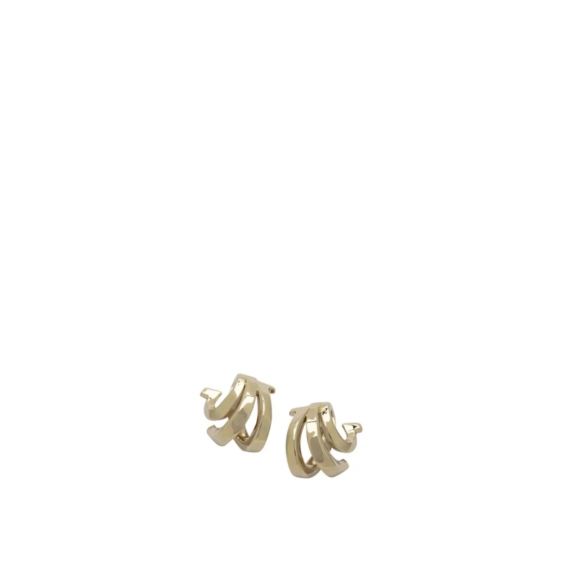 Salvatore Ferragamo Oorknopjes "Triplo Gancini" Earrings Gold