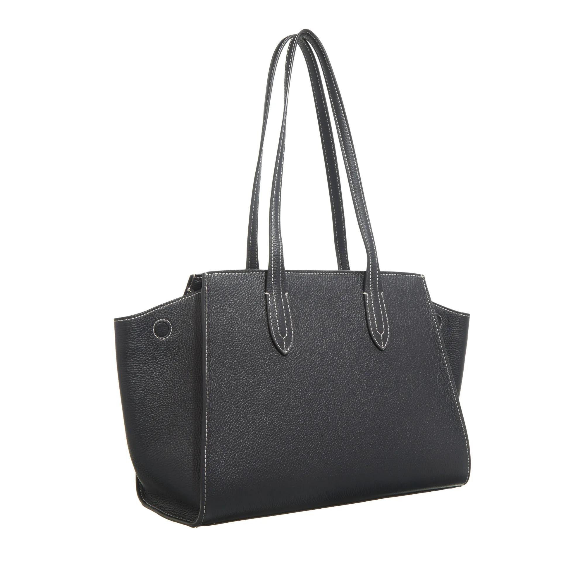 Aigner Elegante Leren Shopper Tas Black Dames