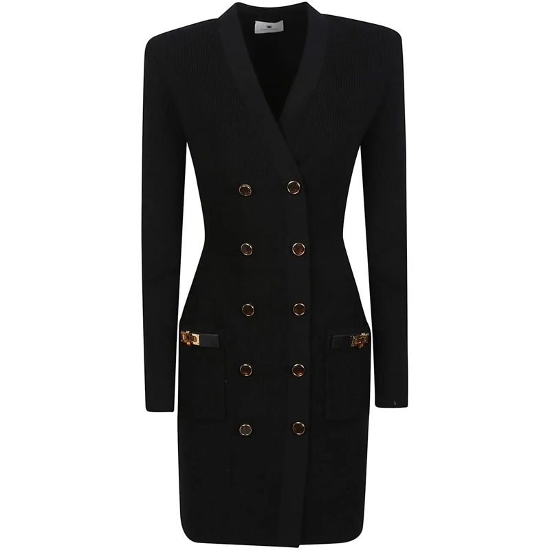 Elisabetta Franchi Robe midi Dress Black schwarz
