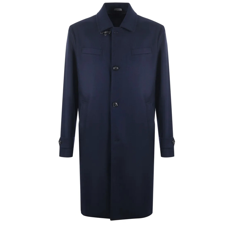 Fay Bontjassen Easy Coat With Hook Closure Blue