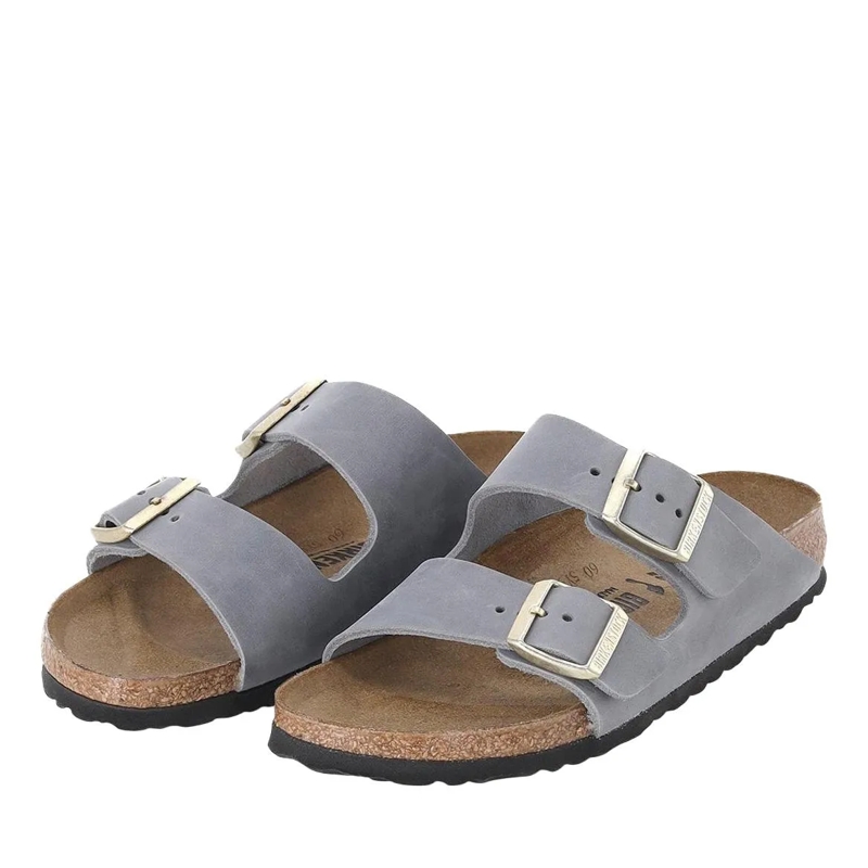 Birkenstock Schnürschuhe Sandalen Arizona aus Leder grau