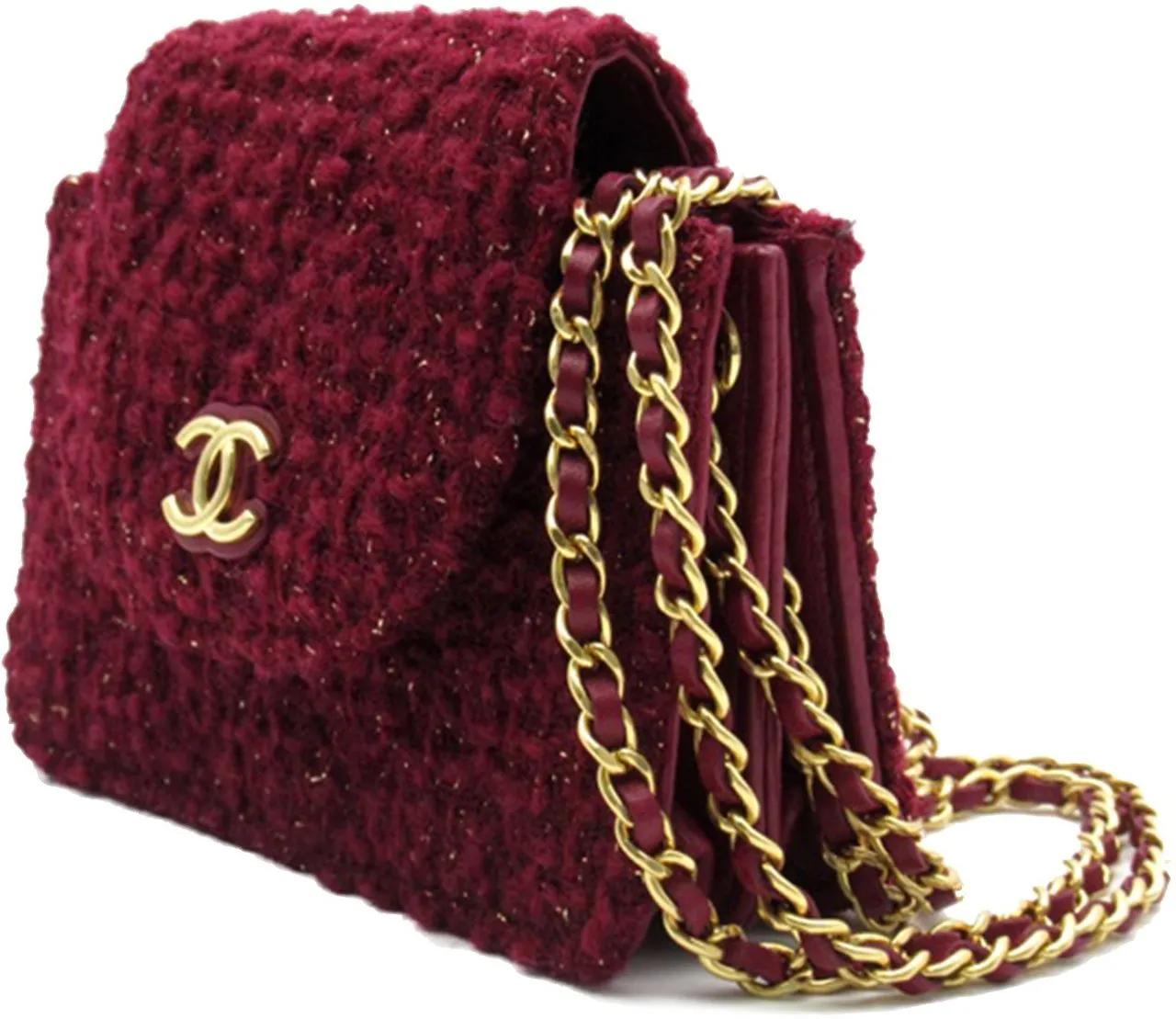 Thumbnail - Chanel Hobo Bags - 2021-2023 CC Tweed Crossbody - Gr. unisize - in Rot - für Damen