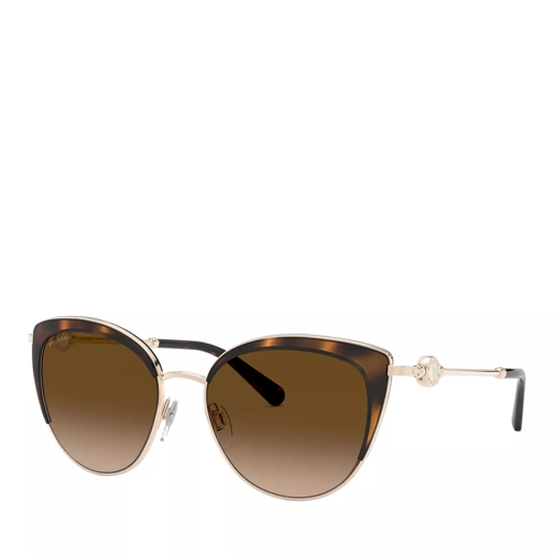 BVLGARI 0BV6133 Sunglasses Pale Gold/Dark Havana Sonnenbrille