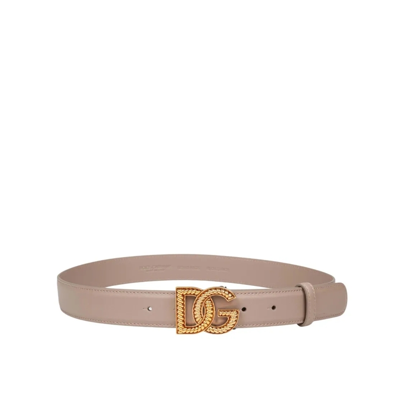 Dolce&Gabbana Gürtel Taupe Plonge Leather Belt Pink