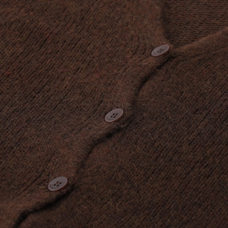 Luisa Cerano Cardigan Strickjacke aus Alpaka & Wolle braun(Image 4)