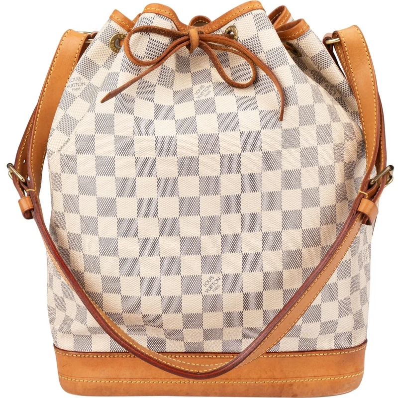 Louis Vuitton Schultertasche Louis Vuitton Damier Azur Monogram Sac Noe Grande  weiß