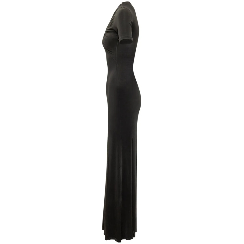 Marine Serre Robe longue Moon Hole Long Dress schwarz(Image 3)