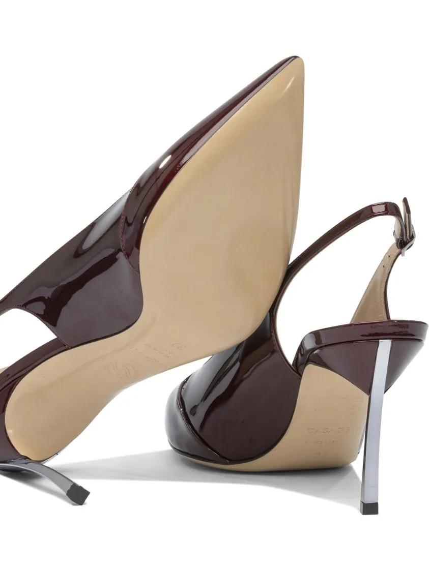 Thumbnail - Casadei Hohe Schuhe - Pointed Toe Heeled Shoes With Slingback Strap - Gr. 41 (EU) - in Rot - für Damen