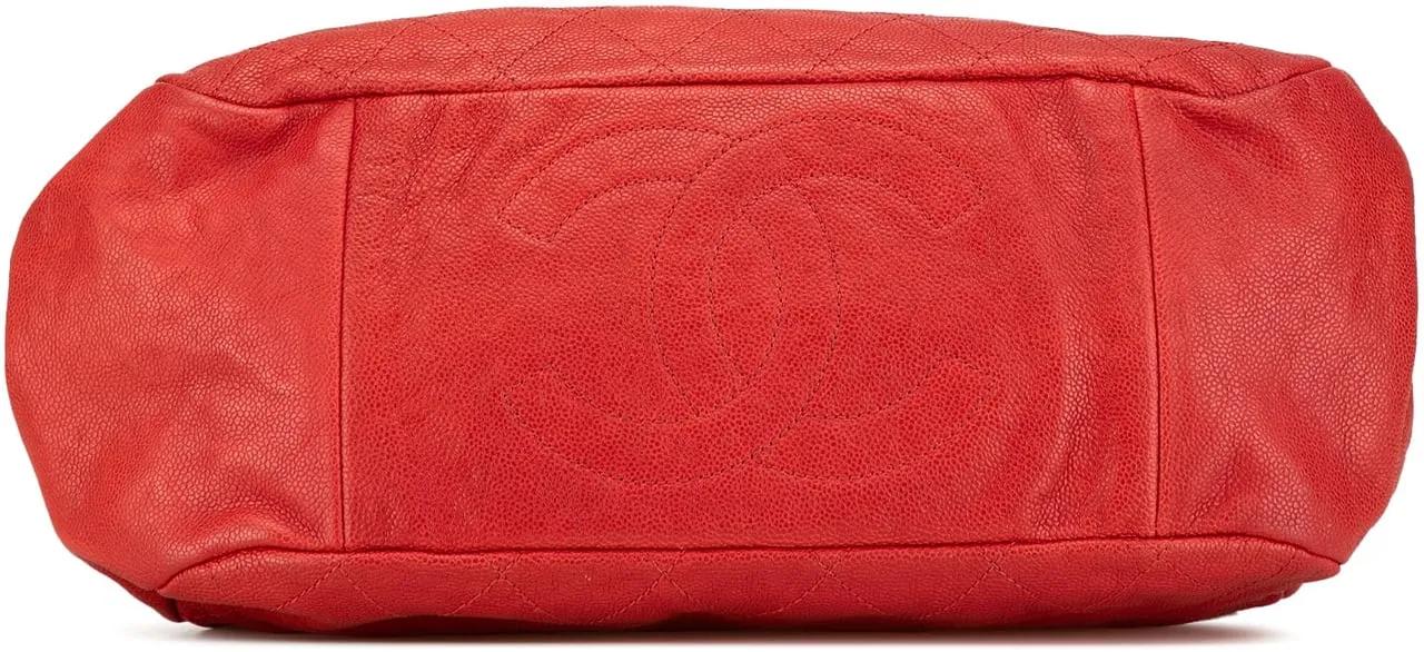 Thumbnail - Chanel Shopper - Medium Quilted Caviar Frame Tote - Gr. unisize - in Rot - für Damen