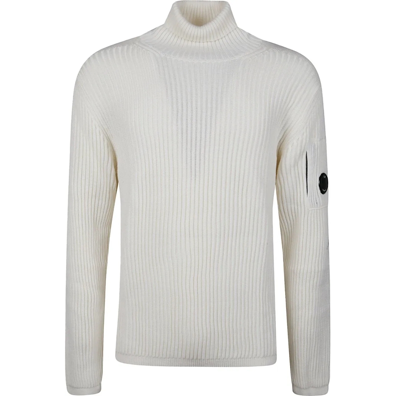 CP Company  Re-wool Turtle Neck Sweater White weiß