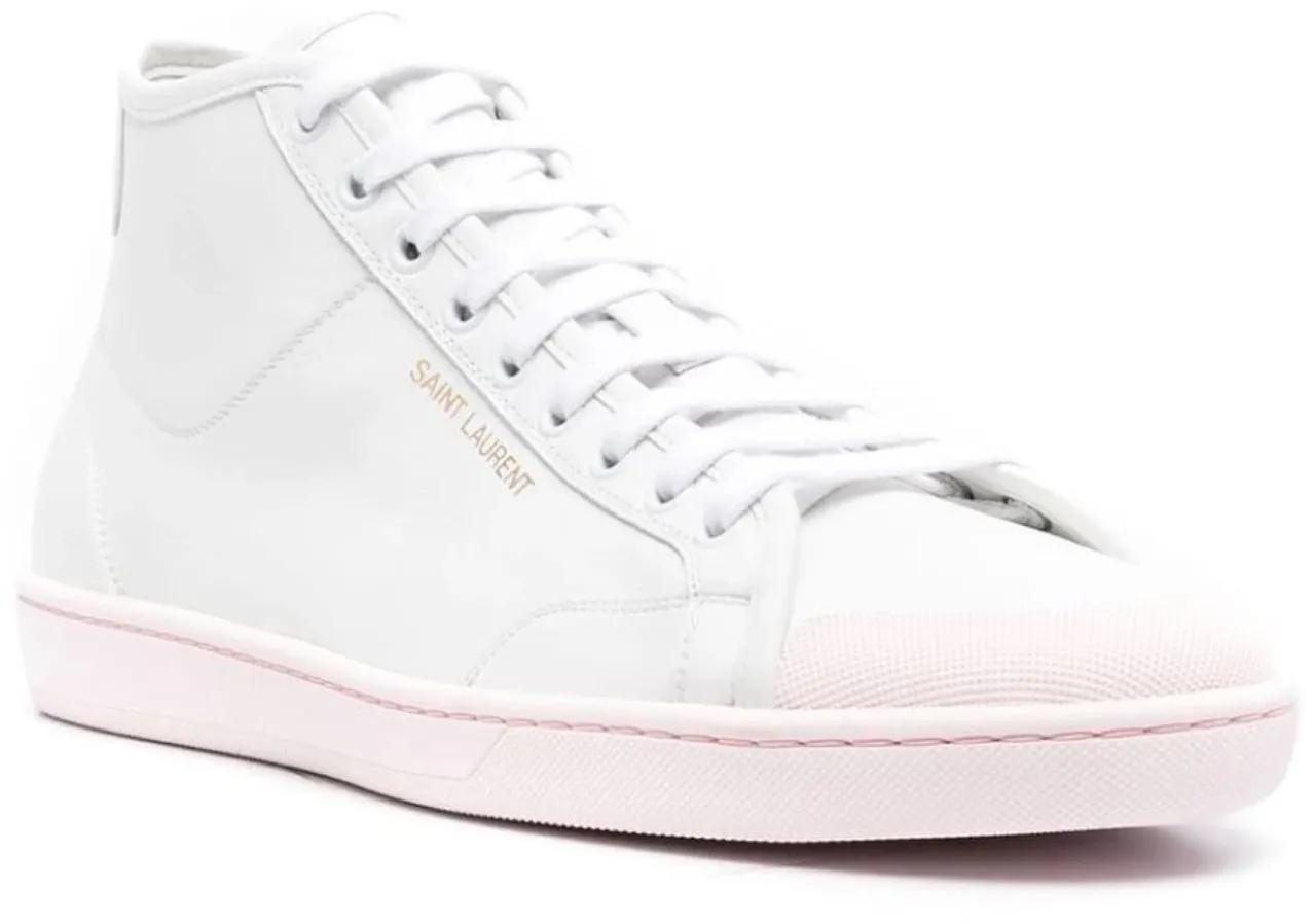 Thumbnail - Saint Laurent Low-Top Sneaker - Sl/39 Logo Mid-top Sneakers - Gr. 43 (EU) - in Weiß - für Damen