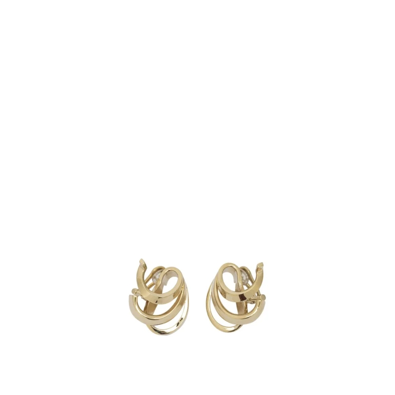 Salvatore Ferragamo Oorknopjes "Leafbig" Earrings Gold