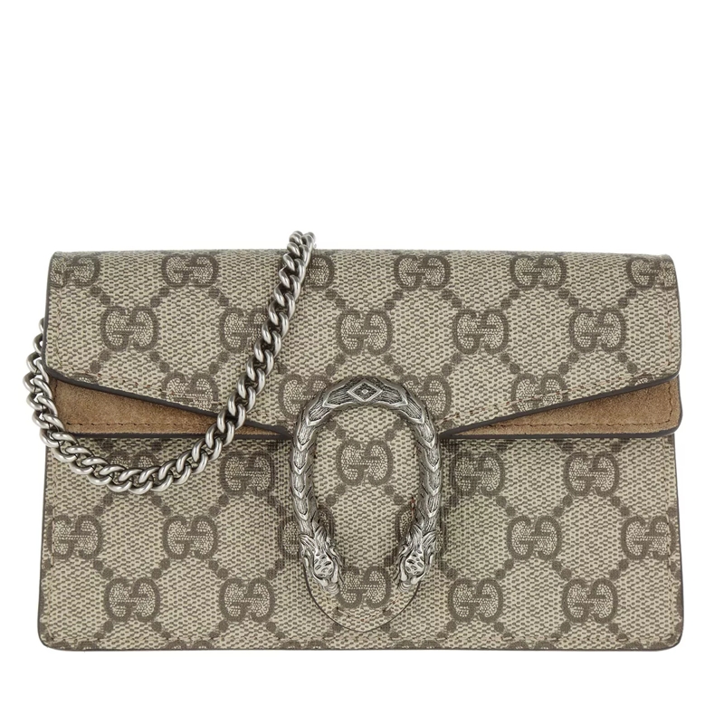 Gucci Crossbody Bag Dionysus GG Supreme Super Mini Bag Beige