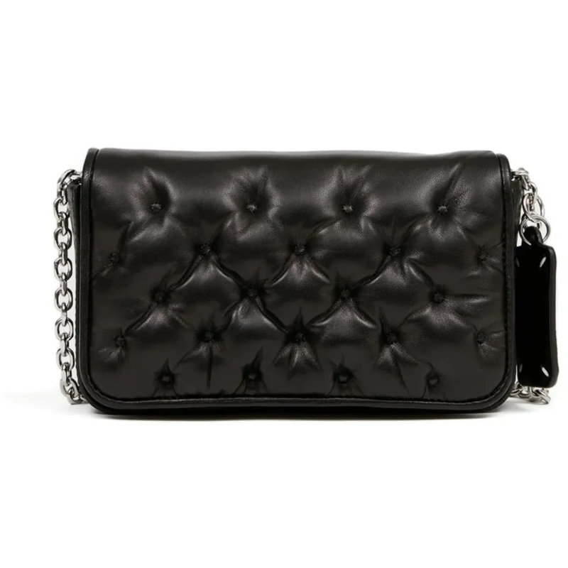 Maison Margiela Tote Glam Slam Embroidery Flap Mini Black schwarz