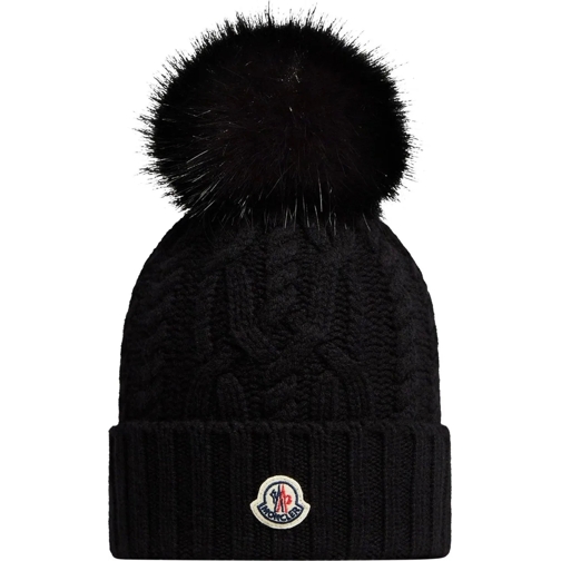 Moncler  Wool Logo Beanie mehrfarbig