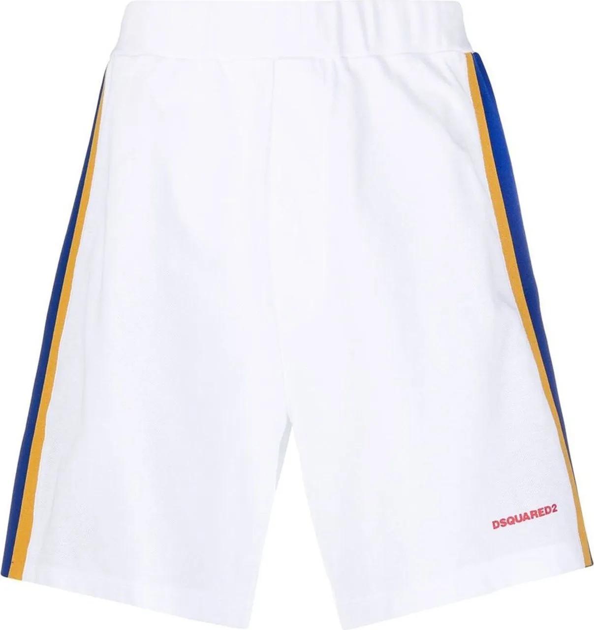 Thumbnail - Dsquared2 - Side Stripe Logo Shorts - Größe L - weiß