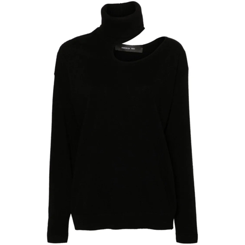 Federica Tosi Pull à col roulé Black Knitted Sweater Black