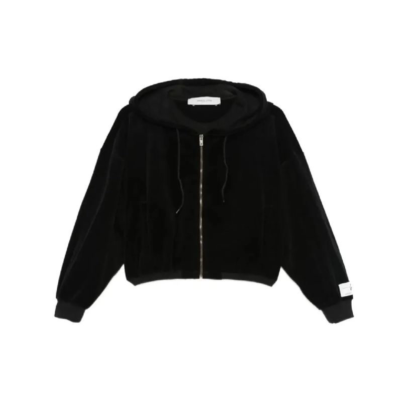 Golden Goose Bomberjacke Journey Ws Zipup Hoodie Bomber Black