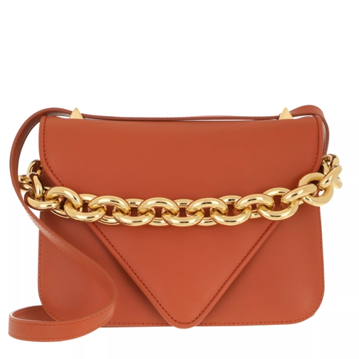 Bottega Veneta Small Mount Chain Crossbody Bag Calfskin Maple/Gold Crossbody Bag