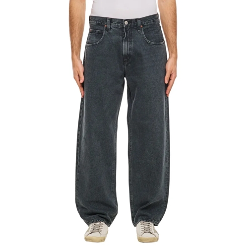 Agolde Jeans Faded Relaxed Wide-Leg Fusion Jeans Grey