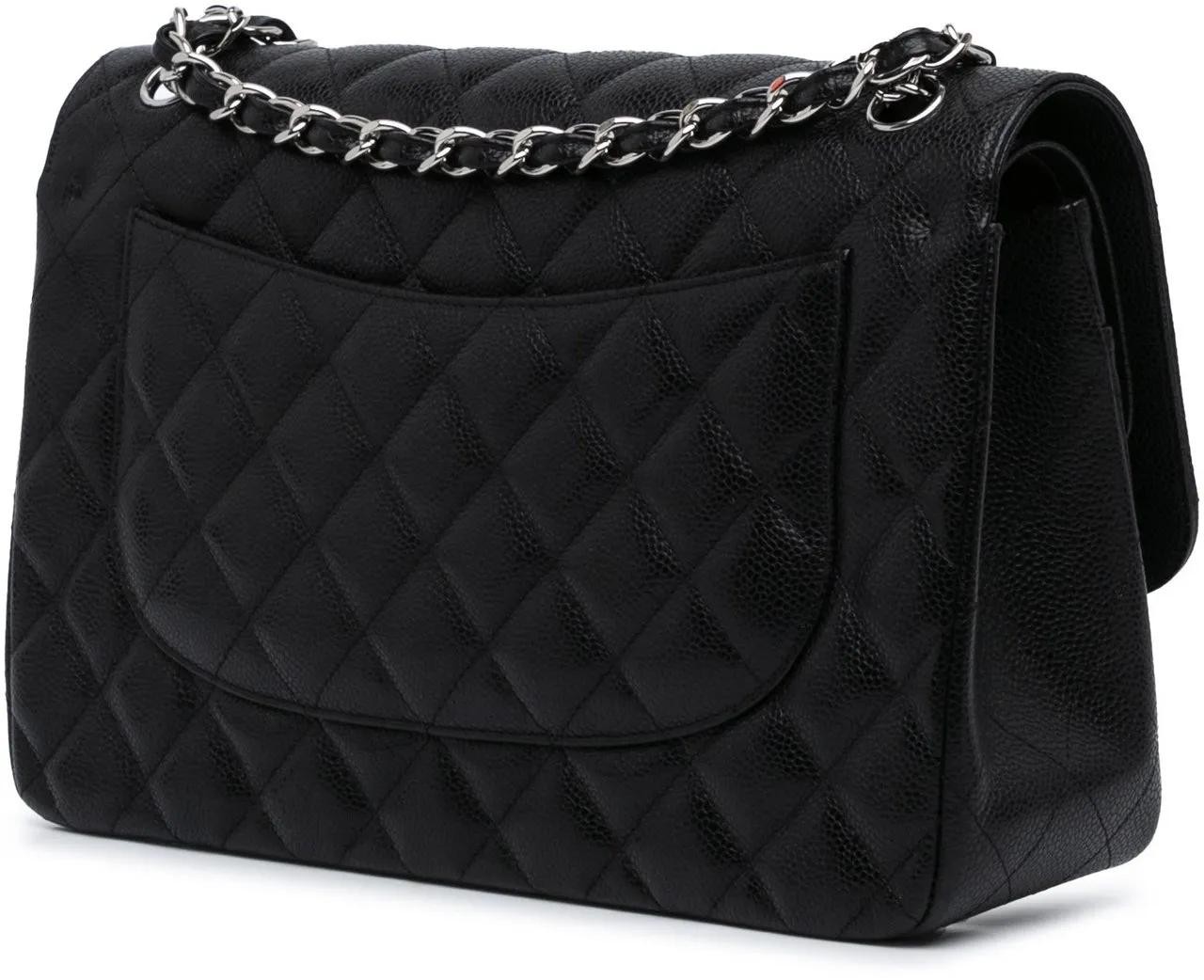 Chanel Hobo bags 2014 Jumbo Classic Caviar Double Flap in zwart