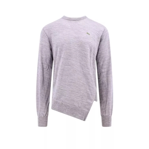Comme des Garcons Wool Sweater With Frontal Lacoste Patch Grey 
